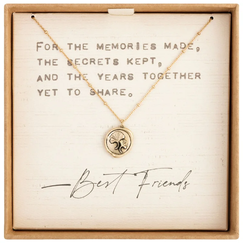 Dragon flare necklaces -Flowers Charm Dear You Best Friend Necklace