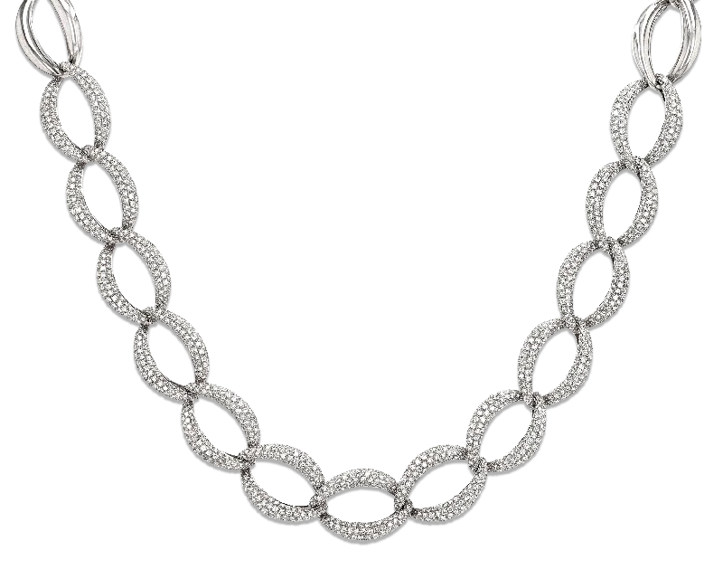 Hopeful spark necklaces -Diamond Link Necklace, 14.49 Carats