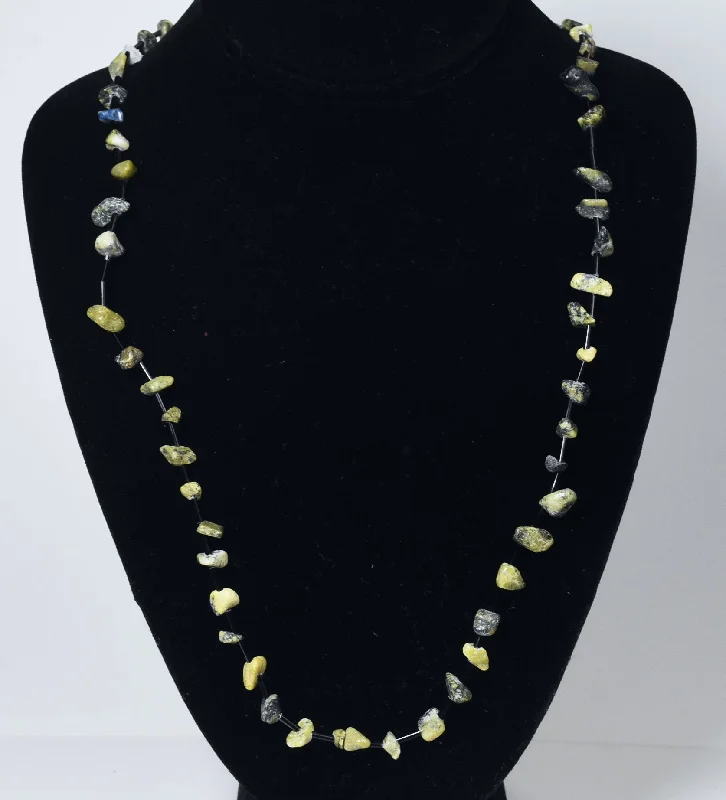 Delicate floral necklaces -Serpentine Nugget Bead Necklace