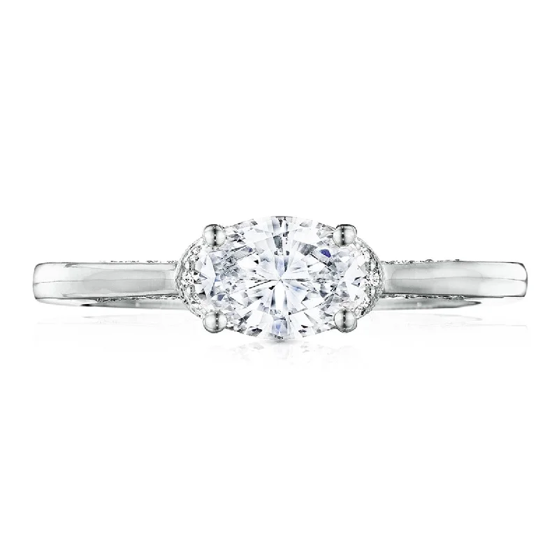 Ladies Engagement Rings Gothic Spark-Simply Tacori 18k White Gold Diamond Engagement Ring 0.10 ctw 2654OV7X5W