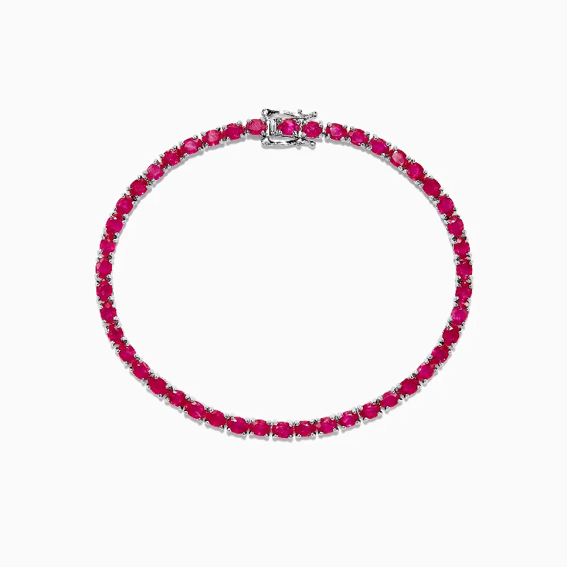 Ladies mystic lunar bracelets -Ruby Royale Sterling Silver Ruby Tennis Bracelet, 6.99 TCW