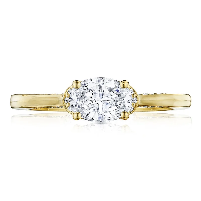 Ladies Engagement Rings Petite Glow-Simply Tacori 18K Yellow Gold Diamond Engagement Ring 0.10 ctw 2654OV7X5Y