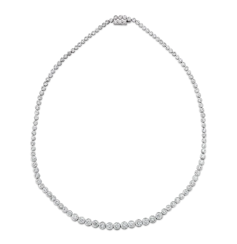 Zirconia spark necklaces -Diamond Riviera Necklace, 8.23 Carats