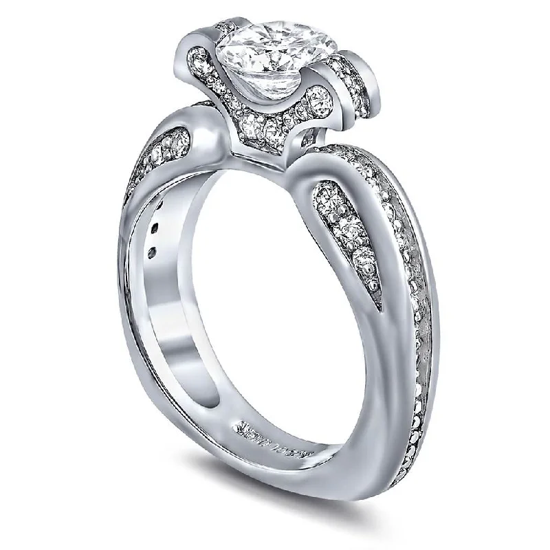 Ladies Engagement Rings with Scapolite Spark-Lily Diamond Engagement Ring