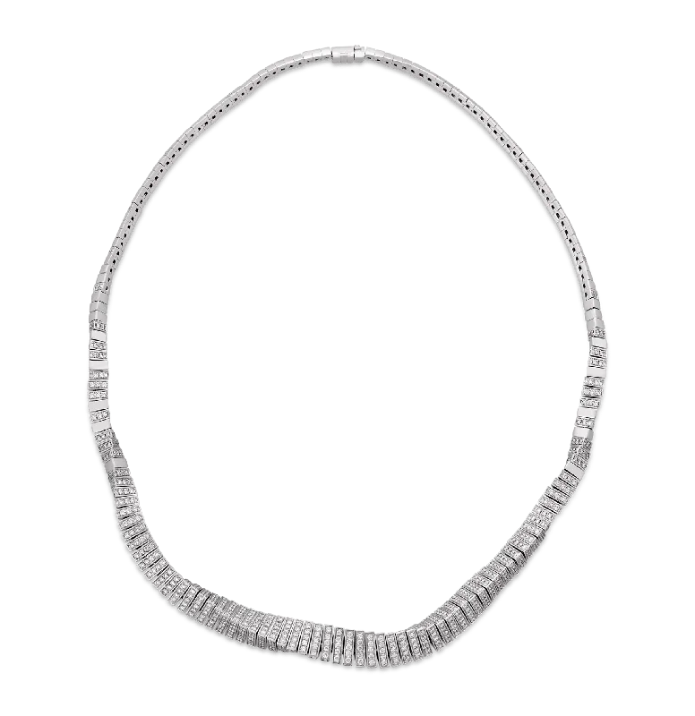 Baroque richness necklaces -Diamond Twist Necklace, 8.95 carats