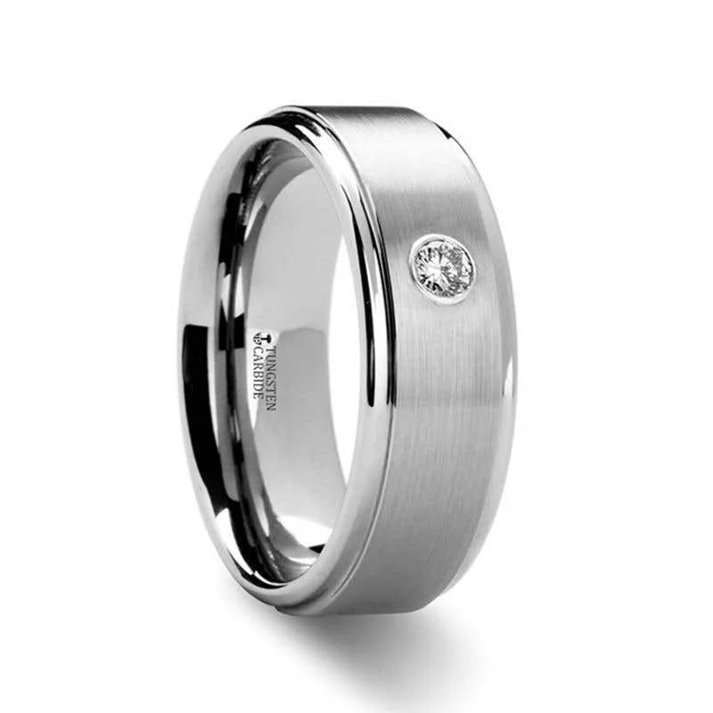 Ladies Rings Fine Glow-Thorsten BRIGHTON  Diamond Tungsten Ring - 8mm