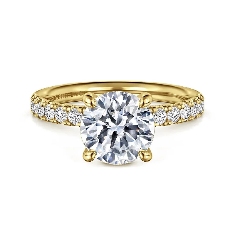 Ladies Engagement Rings Arrow Shine-Gabriel & Co. Winslow - 14K Yellow Gold Diamond Engagement Ring Mounting