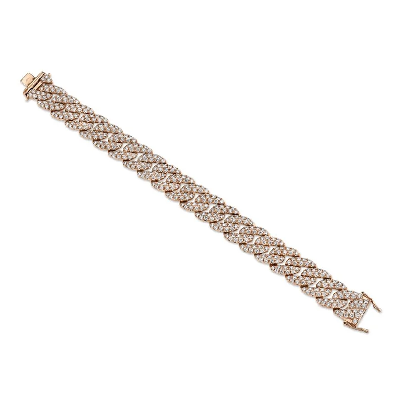 Ladies knotted cord bracelets -14KT Gold 8.33 CTW Diamond Curve Bracelet