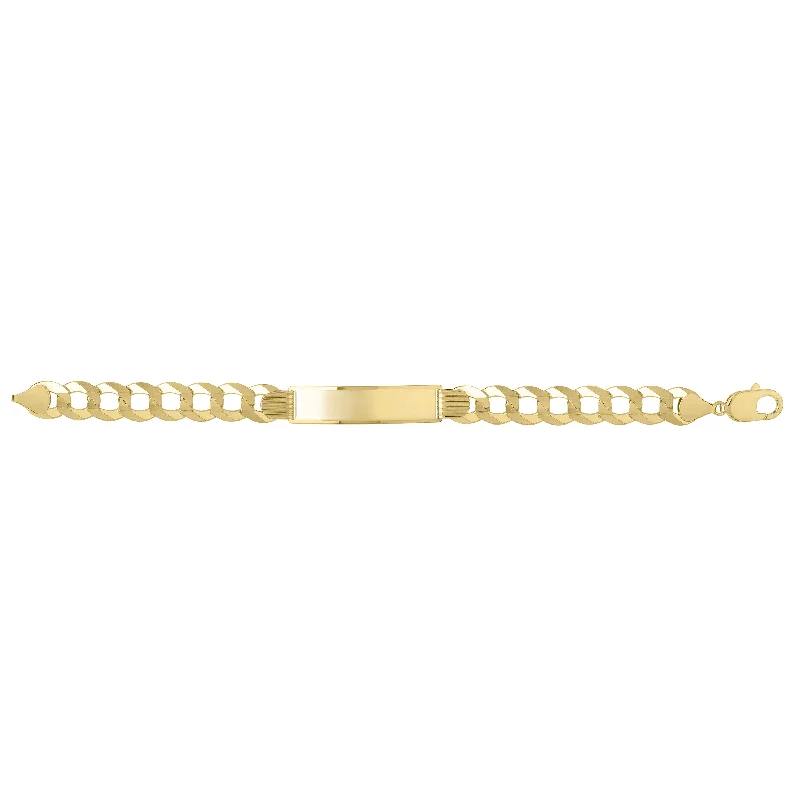 Ladies sleek wrap bracelets -14K 11mm Curb ID Bracelet