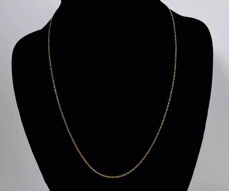 Sparkling diamond necklaces -Gold Tone Sterling Silver Chain Necklace - 20"