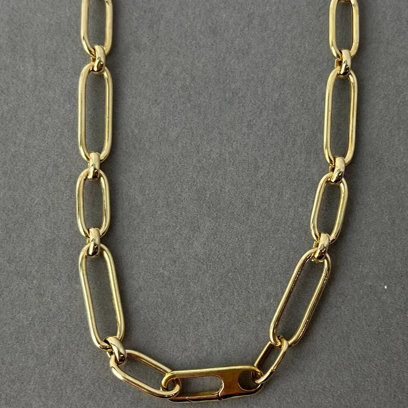 Strong pulse necklaces -Necklace - Vermeil Matteo Oval Italian Hollow Chain