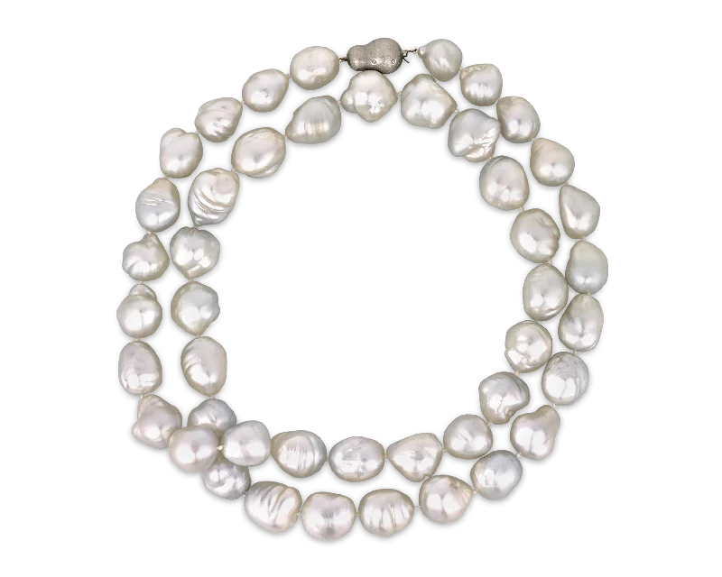 Dragon flare necklaces -Baroque Pearl Opera Necklace