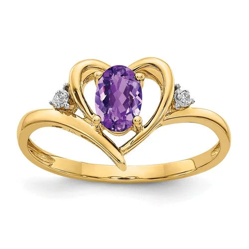 Ladies Rings with White Colemanite-14k Gold Genuine Gemstone Diamond Heart Rings