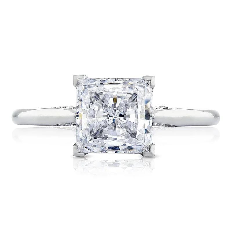 Ladies Engagement Rings Vintage Shine-Simply Tacori Platinum Diamond Engagement Ring 0.07ctw 2650PR7