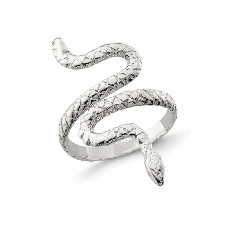 Ladies Rings for Love Spark-Sterling Silver Snake Ring