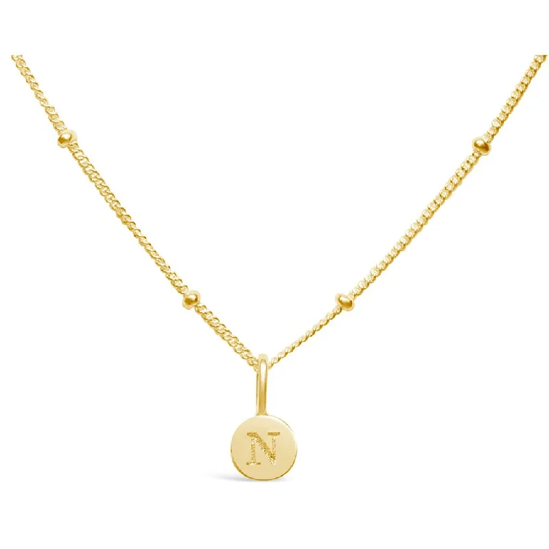 Anchor gleam necklaces -Stia : Mini Love Letter Necklace in Gold - N