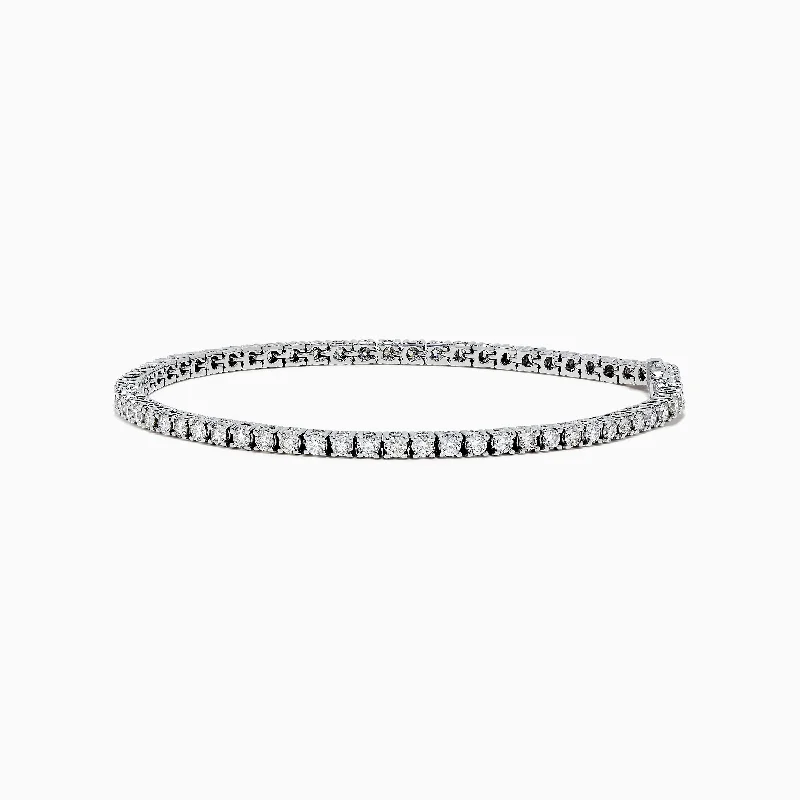 Ladies carefree boho bracelets -Pave Classica 14K White Gold Diamond Tennis Bracelet 2.99 TCW