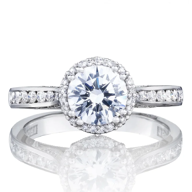 Ladies Engagement Rings Thin Shine-Tacori Platinum Dantela Diamond Engagement Ring 0.43ctw 2646-25RDR65