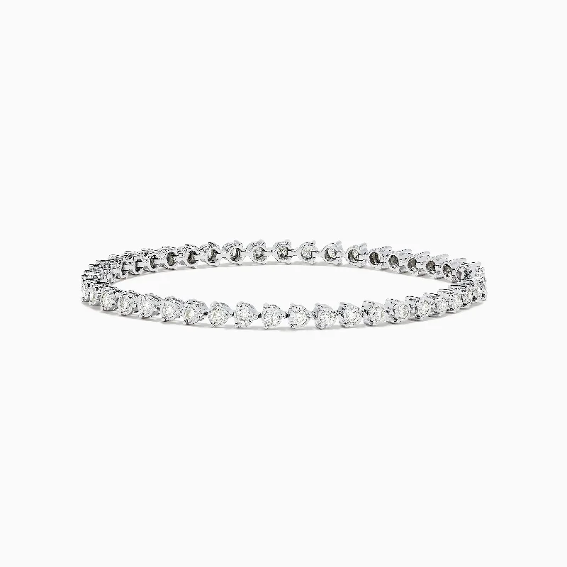 Ladies celebratory glow bracelets -Pave Classica 14K White Gold Diamond Tennis Bracelet 1.96 TCW