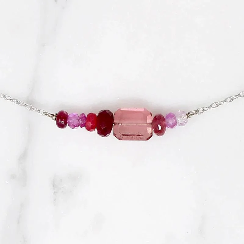 Resin craft necklaces -Olio Arc Necklace in Reds & Pinks by brunet