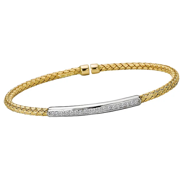 Ladies fauna inspired bracelets -Ladies Fashion Diamond Bar Cuff Bracelet