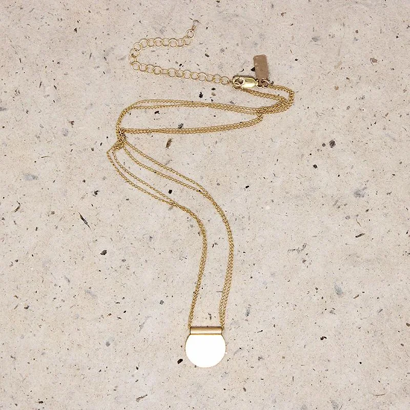 Premium shine necklaces -Lira Double Chain Necklace from Favor