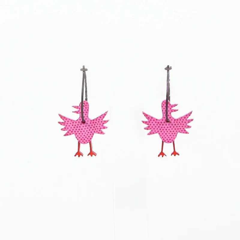 Ladies Earrings for Grad Shine-Lene Lundberg K-Form Pink Duck Earrings