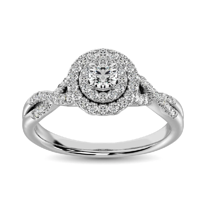 Ladies Engagement Rings Bloom Spark-14K White Gold 1/2 CTW Diamond Split Shank Engagement Ring