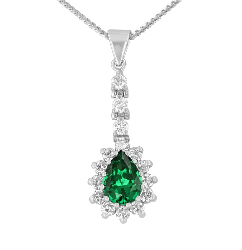 Hopeful spark necklaces -Colombian Emerald Necklace, 1.09 carats