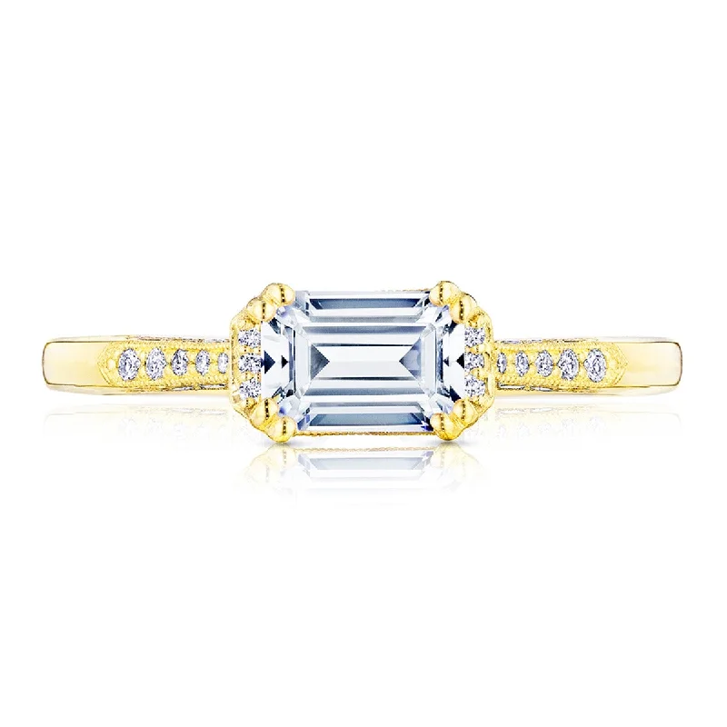 Ladies Engagement Rings Abstract Shine-Simply Tacori 18K Yellow Gold Diamond Engagement Ring 2655EC65X45Y