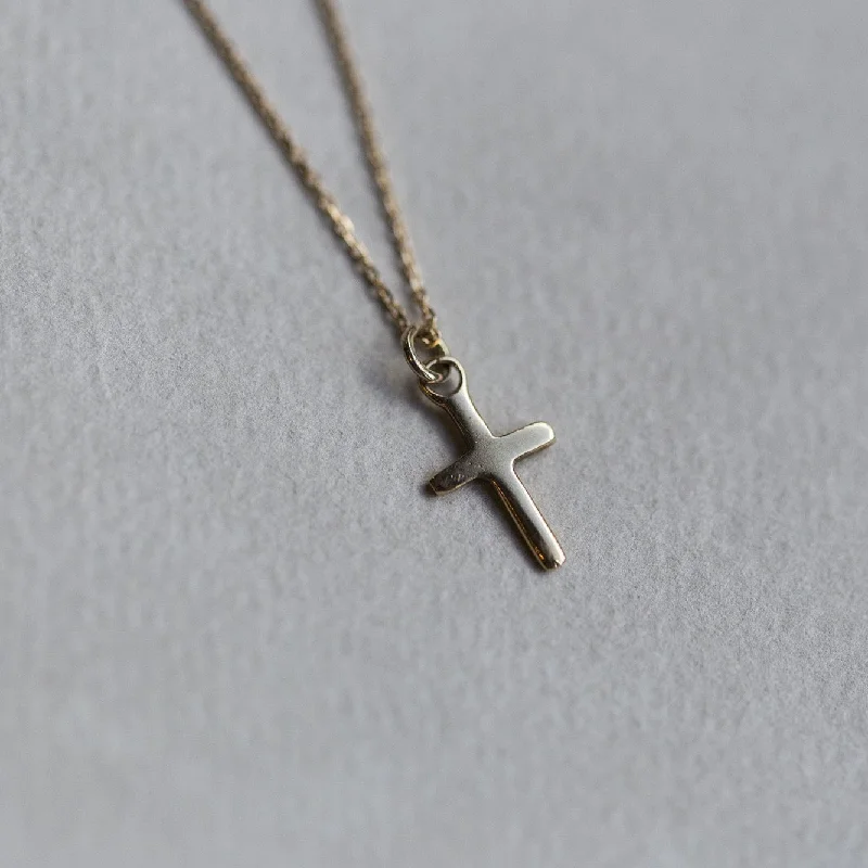 Spring petal necklaces -Simple Gold Cross Necklace