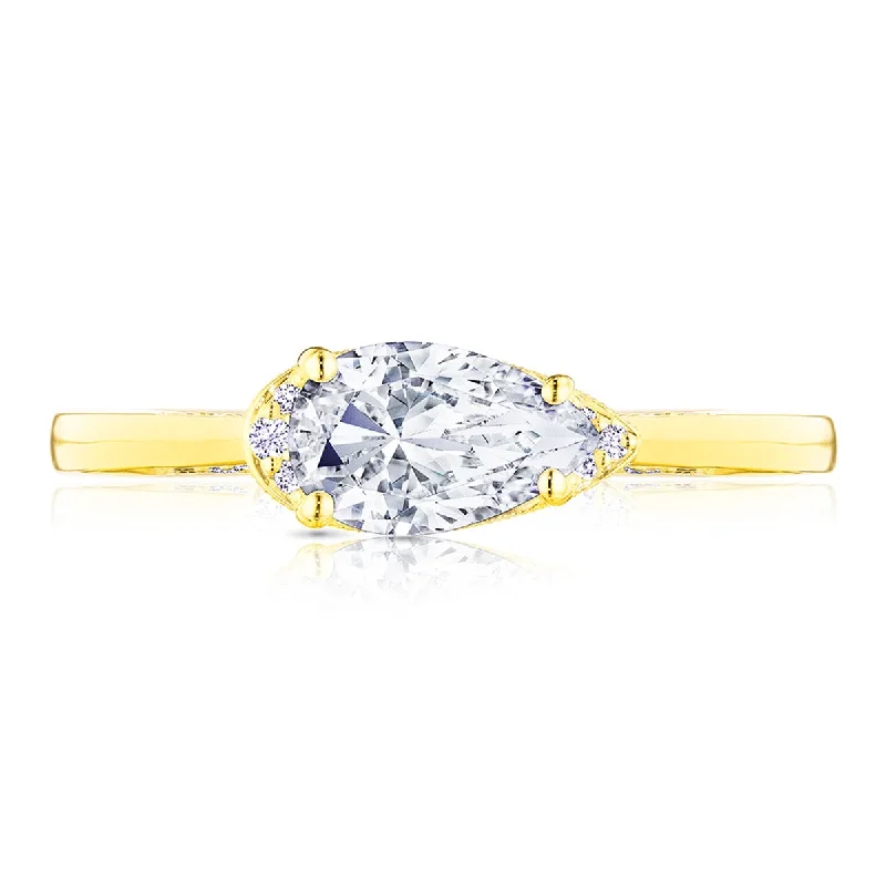 Ladies Engagement Rings with Enstatite Shine-Simply Tacori 18K Yellow Gold Diamond Engagement Ring 2654PS8X5Y