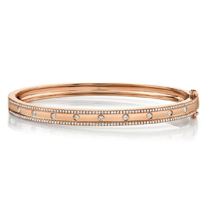 Ladies urban pulse bracelets -14KT GOLD 0.62 CTW DIAMOND BANGLE BRACELET