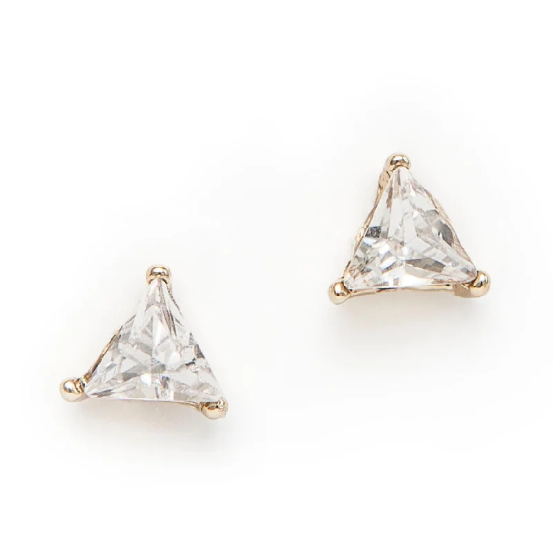 Ladies Earrings for Pioneer Spark-Hot Tomato Tricorn Crystal Stud Earrings