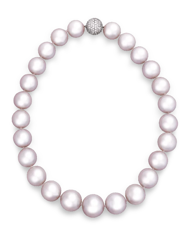 Marked charm necklaces -Rose Luster South Sea Pearl Necklace, 17-20.6mm