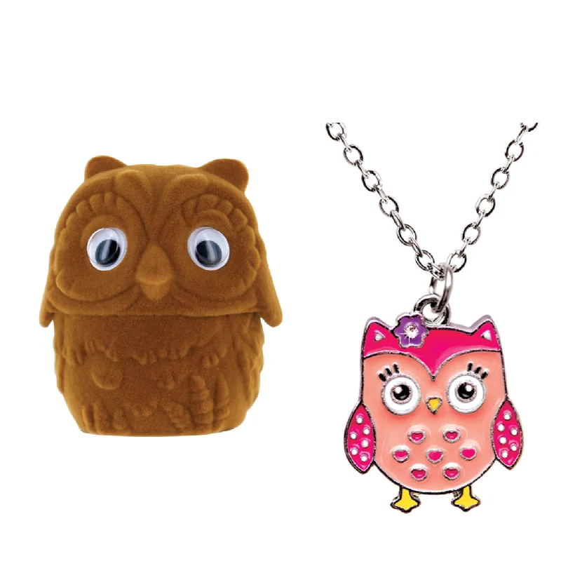 Snug clavicle necklaces -Kids Owl Necklace