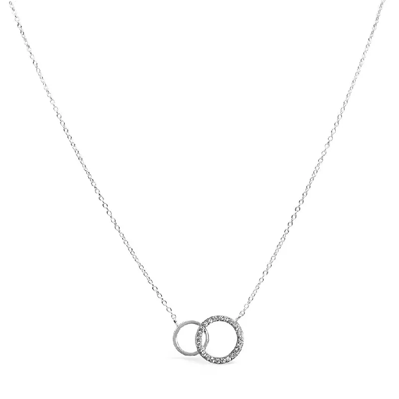 Orbit glow necklaces -Stia : Dainty Double Circle Necklace