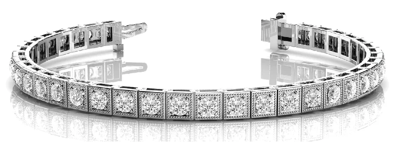 Ladies affordable chic bracelets -Vintage Diamond Bracelet