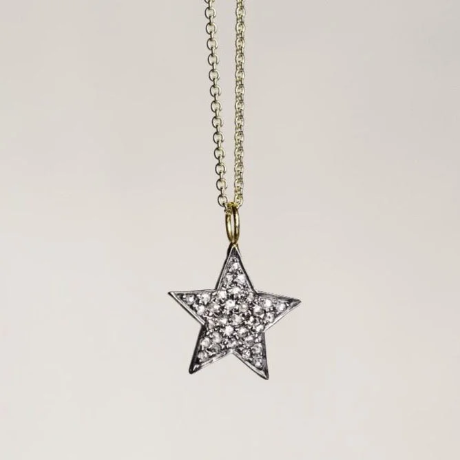 Halo charm necklaces -Diamond Star Necklace