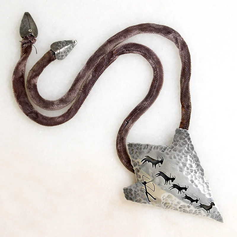 Hushed spark necklaces -Silver Arrowhead Necklace by Antonio Pineda