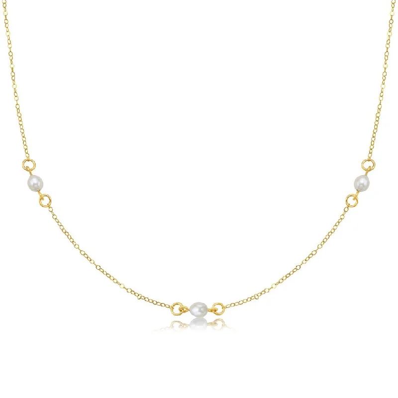 Night shimmer necklaces -Ronaldo Jewelry : Bliss Necklace - 14K Gold Artist Wire 18"