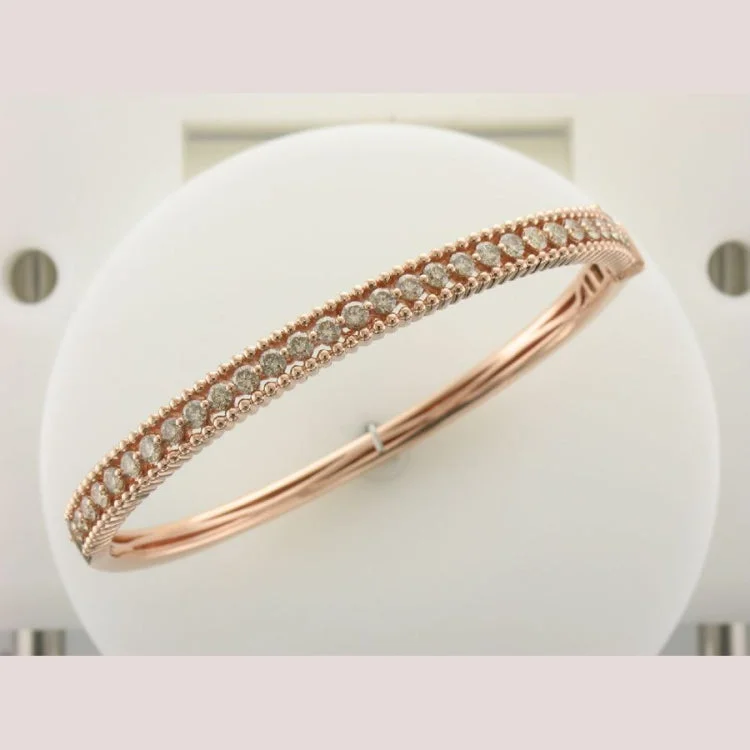 Ladies harmonious blend bracelets -Le Vian 14K Strawberry Gold Bangle