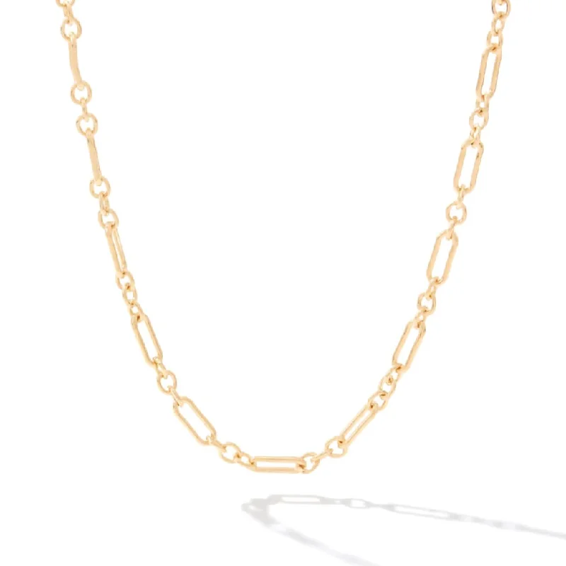 Dazzling party necklaces -Ronaldo Jewelry : Links of Love Necklace - 14K Gold