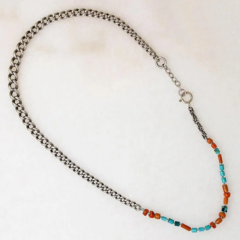 Sleek onyx necklaces -English Sterling & Colorful Bead Necklace by Ancient Influences