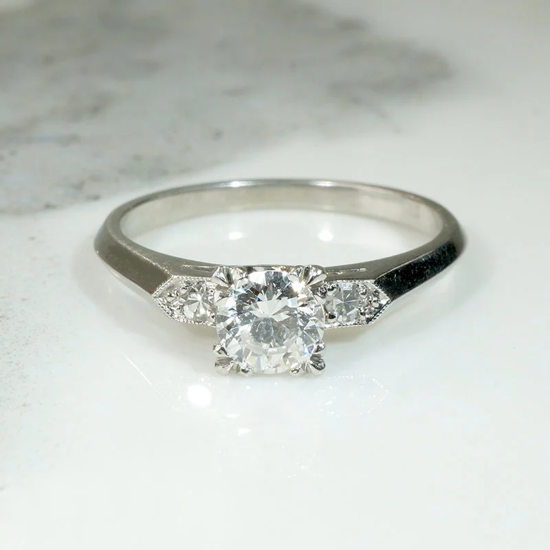 Ladies Engagement Rings Abstract Shine-Crisp & Pristine Diamond Engagement Ring in Platinum