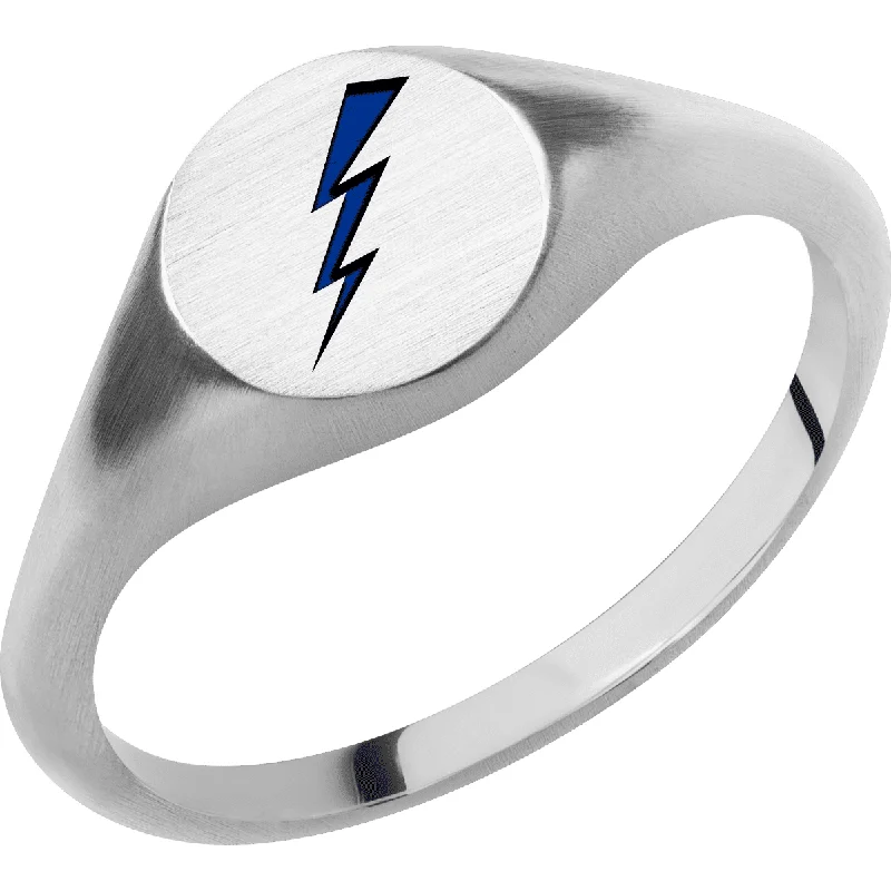 Ladies Rings with Pure Danburite-Air Force Custom Collegiate Cobalt Chrome Signet Ring