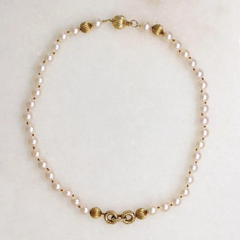 Mystic charm necklaces -Luminous Pearl & Luxe Gold Necklace by Ancient Influences