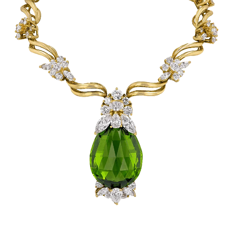 Warm topaz necklaces -Henry Dunay Peridot Necklace, 48.63 carats