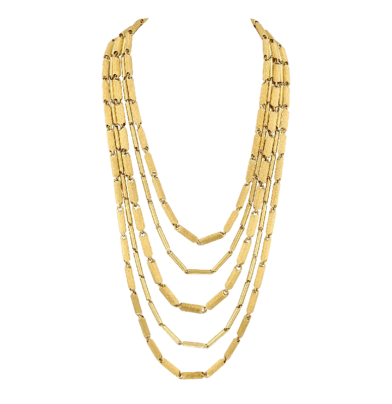 Quirky spark necklaces -Henry Dunay Gold Multi-Link Necklace