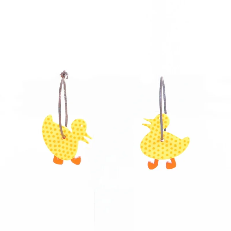 Ladies Earrings Geometric Spark-Lene Lundberg K-Form Yellow Duckling Earrings